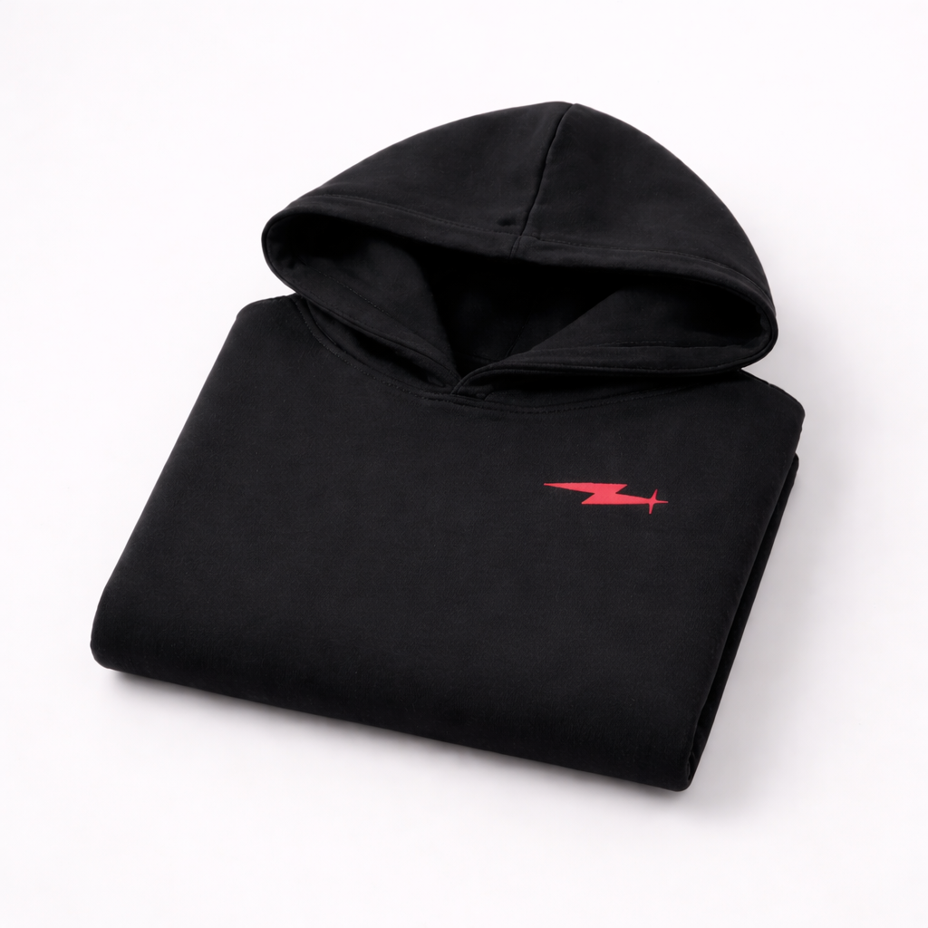 Black and Red Oversized Hoodie