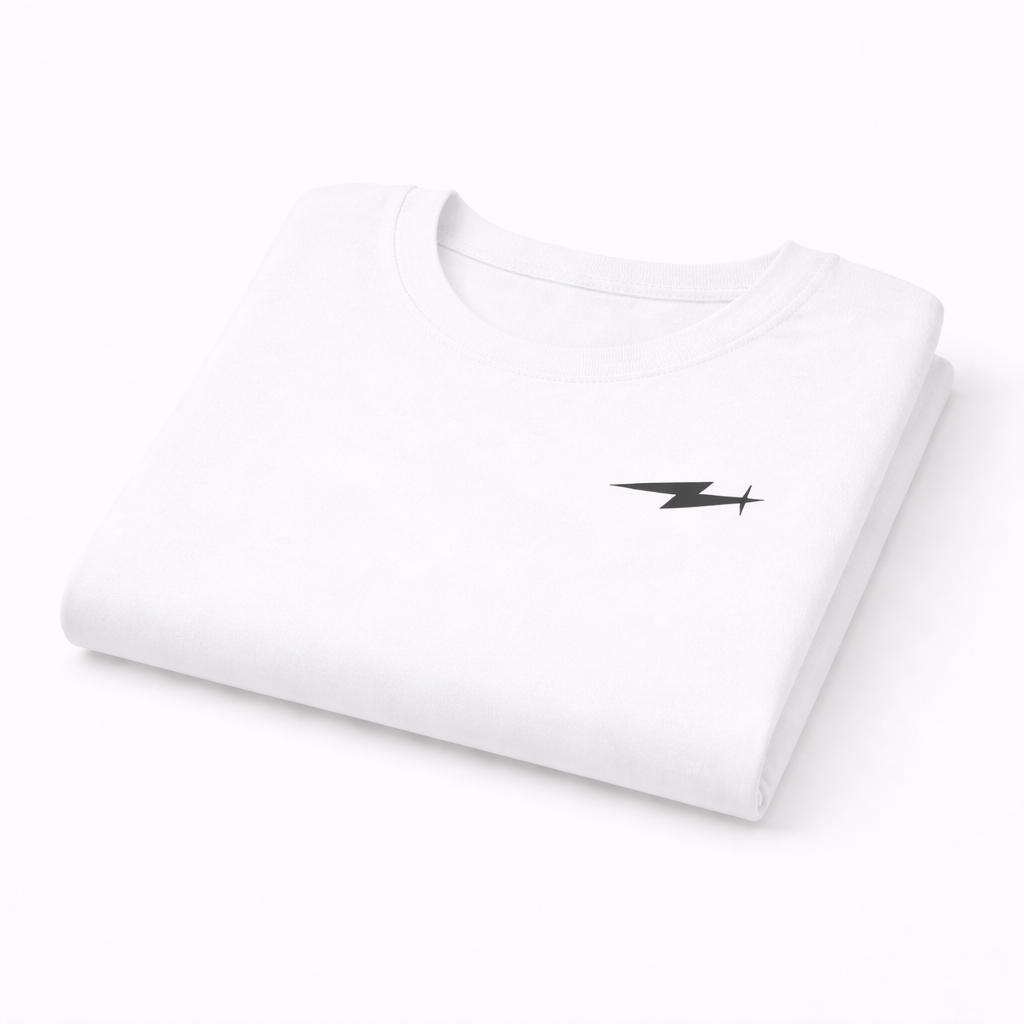 White & Black Regular Fit T-Shirt