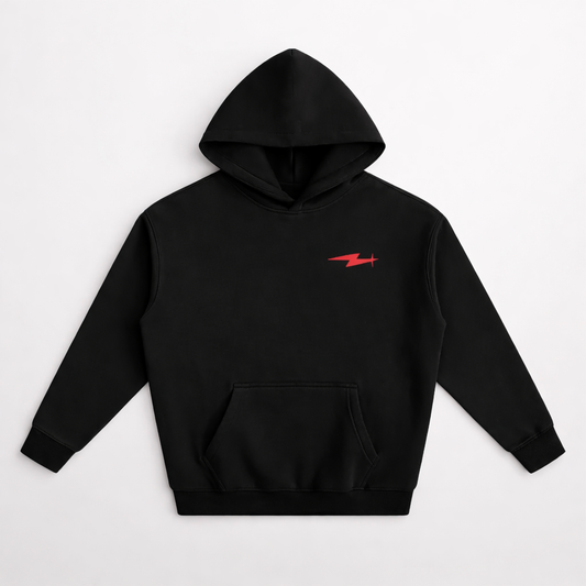 Black and Red Oversized Hoodie