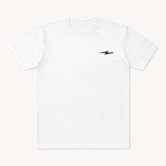 White & Black Regular Fit T-Shirt